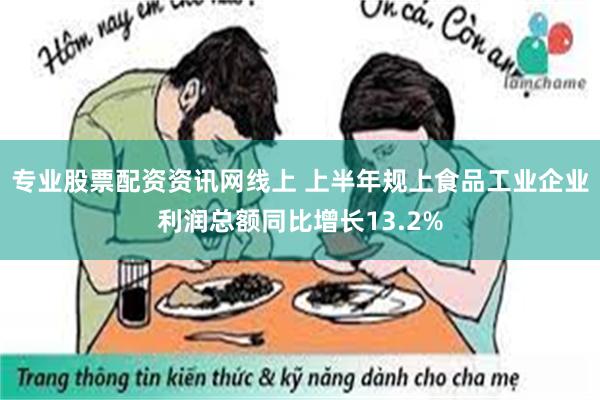 专业股票配资资讯网线上 上半年规上食品工业企业利润总额同比增长13.2%