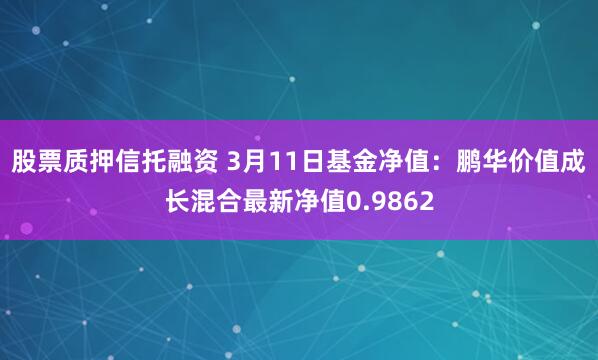 股票质押信托融资 3月11日基金净值：鹏华价值成长混合最新净值0.9862